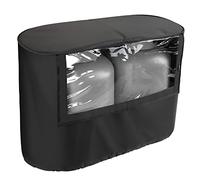 BougeRV Cubierta de Tanque de propano para Remolque, Visible para válvula, Apto para Tanques duales de 20 Libras, Cubiertas de Repuesto Oxford 600D Impermeables para Caravana/Remolque/cámper,