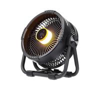 BougeRV F01 - Ventilador de camping con batería de 20.000 mAh, 5,4 m/s, recargable, portátil, con linterna LED, control de aplicación, temporizador y gancho para tienda de campaña, exterior