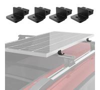 BougeRV Kit de montaje de ranura en T para panel solar que se adapta a barras transversales automáticas con riel en T para asegurar la mayoría de paneles solares de 100 a 200 W, soportes de montaje de