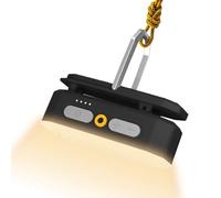 BougeRV Lámpara de camping con 3200 mAh, luz con sensor recargable, 380 lúmenes, linterna de camping con gancho e imán, para camping, viaje, emergencia, negro