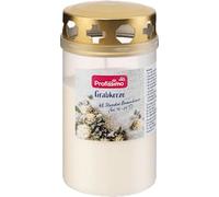 Bougie funéraire avec couvercle blanc, 1 pièce - Marque DM Allemagne - Compatible avec profissimo - Grabkerze mit Deckel weiß, 1 St