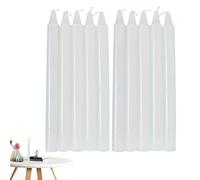 Bougies de Survie - Lot de 10 Bougies Coniques Courtes Longue Durée en Cire Naturelle, Couleurs Rouge et Blanc, Flamme Stable Résistante | Fournitures pour Mariage, Bénédiction, Fête et Urgences