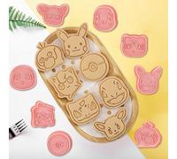 BouGPeng 16 Piezas 3D Cortadores Galletas Cortadores Moldes Plástico Cartoon Cookie Cutter Cortador Galletas Animal para Repostería Chocolates Cookie Fondant Galletas Tartas