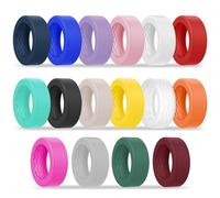 Bougraite Paquete de 16 fundas compatibles con Oura Ring 4/Gen3/Samsung Galaxy Ring/UltraHuman/RingConn Gen 2 Air/2/1, funda protectora de silicona antideslizante con textura ondulada antiarañazos