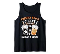 Boujee Ghost Retro Freshly Boo'd Coffee Lovers Halloween Camiseta sin Mangas