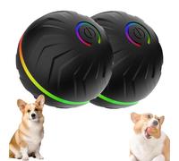 Boujee Gravity Bounce Ball, Smart Dog Jumping Ball, Glowing and Bite-Resistant Vibrating DogBalls,Interactive Dog Toys, Automatic Bouncing and Rotating Balls for Pets, Puppy Essentials Made (A,2 PCS)