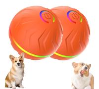 Boujee Gravity Bounce Ball, Smart Dog Jumping Ball, Glowing and Bite-Resistant Vibrating DogBalls,Interactive Dog Toys, Automatic Bouncing and Rotating Balls for Pets, Puppy Essentials Made (C,2 PCS)
