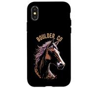 Boulder Colorado USA - Diseño de Caballo Ecuestre Carcasa para iPhone X/XS