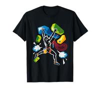 Boulder Indoor Patrón Presas Coloridas Rocódromo De Escalada Camiseta