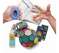 BOULDERBALL POWER Set de entrenamiento para fortalecer dedos mano y antebrazo. Incluye Boulderball anillo grip banda extensora y plan de entrenamiento. Para escaladores deportistas y uso diario