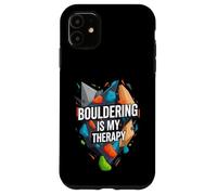 Bouldering Is My Therapy Climber Rock Climbing Design Carcasa para iPhone 11