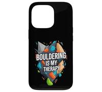 Bouldering Is My Therapy Climber Rock Climbing Design Carcasa para iPhone 13 Pro