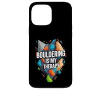 Bouldering Is My Therapy Climber Rock Climbing Design Carcasa para iPhone 13 Pro MAX