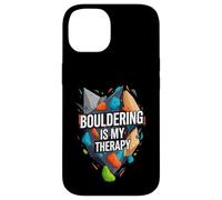 Bouldering Is My Therapy Climber Rock Climbing Design Carcasa para iPhone 14