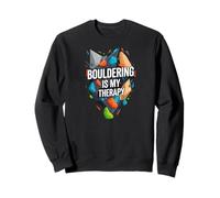 Bouldering Is My Therapy Climber Rock Climbing Design Sudadera