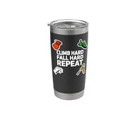 Bouldering Rock Climb Hard Fall Hard Repeat Vaso térmico de acero inoxidable de doble pared