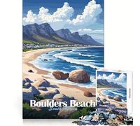 Boulders Beach, Sudáfrica Rompecabezas para Adultos 1000 Piezas Desafío Mental Actividad Relajante Ajuste Perfecto Regalo Festivo (38x52cm)