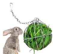 Boule De Foin En Acier Inoxydable Pour Lapins Et Cochons D'Inde - Râtelier À Foin Suspendu | Boule Porte-Foin Pour Petits Animaux | Distribution D' Nettoyage Facile 8cm
