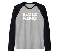 Boule King with Crown Outfit For Petanque and Boules Players Camiseta Manga Raglan