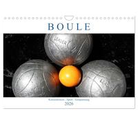 Boule. Konzentration - Sport - Entspannung (Wandkalender 2026 DIN A4 quer), CALVENDO Monatskalender: Fliegende Kugeln, aufspritzender Sand und dabei ... - Das ist die Faszination des Boule!
