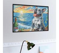 BouleChienue au Bord de la mer Puzzle 500 Piezas Regalo Familiar Faune Sauvage Rompecabezas 3D Obra De Arte para Hombres Y Mujeres DIY Creativo Aliviar Estrés 500 PCS