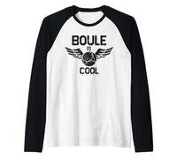 Bouler y Petanca con Texto en inglés - Boule is Cool Camiseta Manga Raglan