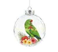 Boules De Noël - 8 x 8 cm | Boules Décoratives À Remplir | Pendentif Colibri | Décoration De Noël Colibri | Pour La Maison, La Table, La Fenêtre, La Porte, La Cuisine, Le Salon, La Chambre À Coucher,