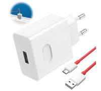 BOULESENM 100W Supervooc Adaptador Corriente Cable 1M para OnePls 13 12/R 11/R 10T OnePls Ace 3 2 5 Pad Pro Reno12 Pro/FS/11F/Find X8 X7 X5 A80,Supercargador Rápido 100W Movil para OnePlus Nord CE4