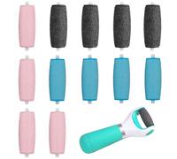 BOULESENM 12 unidades de rodillos para eliminar callos compatibles con Scholl Velvet Smooth, 3 tipos de rugosidad, rodillos de recambio para lima eléctrica de pies