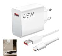 BOULESENM 45W Cargador para Xiaomi Redmi Note 14 Pro 5G,Turbo Carga Rápida Adaptador Cargador Tipo C Cable 2M para Redmi Poco X7,Note 13,Xiaomi Pad 6,Mi 10T Lite