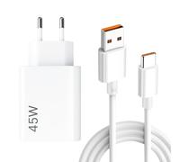 BOULESENM Cargador 45w Adaptador de Cargàdor 1Metro Cable USB C Carga,Càrgador Ràpido para Note 14 Pro 5G 6A,Cargàdor Cargà Rapida Tipo C para Poco X7 M7Pro M6 Pad 7 6 5