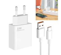 BOULESENM Cargador para, 33 W USB C Cargador Rápido con Cable USB C de 1.5 m para Note 13/12/11/9 Pro/Mi 10 10T 11T Lite Pro 9 Poco X5 Pro/X3/X6