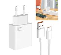 BOULESENM Cargador para XiaoMi, 33 W USB C Cargador Rápido con Cable USB C de 1.5 m para Redmi Note 13/12/11/9 Pro/Xiaomi Mi 10 10T 11T Lite Pro 9 Poco X5 Pro/X3/X6