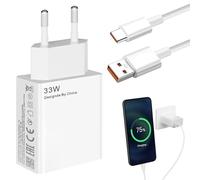 BOULESENM Cargador para XiaoMi, 33 W USB C Cargador Rápido con Cable USB C de 2 m para Xiaomi Redmi Note 13/12/11/11S/9/10/11 Pro/12 Pro/13 Pro Poco X6/X3/F3/X5/M5/F2 Pro