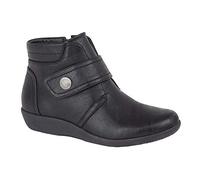 Boulevard - Botines a los Tobillos Horma Ancha para Chica Mujer (39 EU) (Negro)
