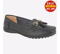 Boulevard Camila Mujer Clásico Elegante Cuero Zapatos de Trabajo Borla Mocasines