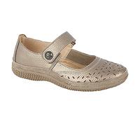 Boulevard Eleanor Zapatos Mary Jane de cuero para mujer, ajuste ancho, color negro, color Marrón, talla 42 EU