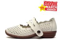 Boulevard Jemima Moda para Mujer Diseñador Casual Chic Zapatos Planos Blanco