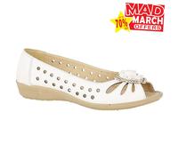 Boulevard Mia Flor Mujer Casual Diario Moda Elegante Zapatos Vestido Blanco