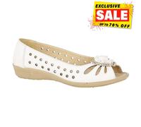 Boulevard Mia Flor Mujer Casual Diario Moda Elegante Zapatos Vestido Blanco