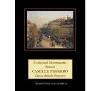 Boulevard Montmarte, Sunset: Camille Pissarro Cross Stitch Pattern