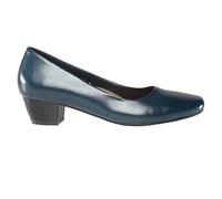 Boulevard Mujers Low Tacon Plain Zapatos de la Corte Navy
