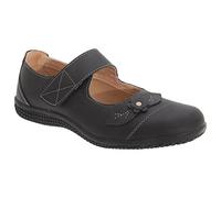 Boulevard Mujers Wide Toca Fijar Zapatos Negro