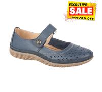 Boulevard Ontario Perforado Barra Mujer Cuero Vestido Casual Zapatos Moda Marino