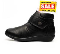 Boulevard Rachael Mujer Casual Moda Cremallera Botas Corte Ancho Negro