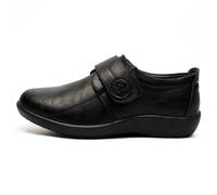 Boulevard Toronto Mujer Casual Moda Clásico Zapatos de Correa Corte Ancho Negro