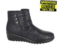 Boulevard Toulon Mujer Casual Moda Cremallera Ankle Boots Black