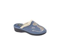 Boulevard - Zapatillas de estar por casa abiertas con bordado de gato para mujer
