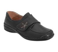 Boulevard - Zapatos Casuales de Ancho Especial con Cierre Adhesivo para Mujer (39 EU/Negro)