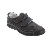 Boulevard - Zapatos Deportivos de Ancho Especial con Cierre Adhesivo para Mujer (38/Negro)